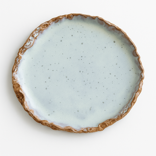 Pearl Dessert Plate — Set of 2 (Handcrafted Stoneware)