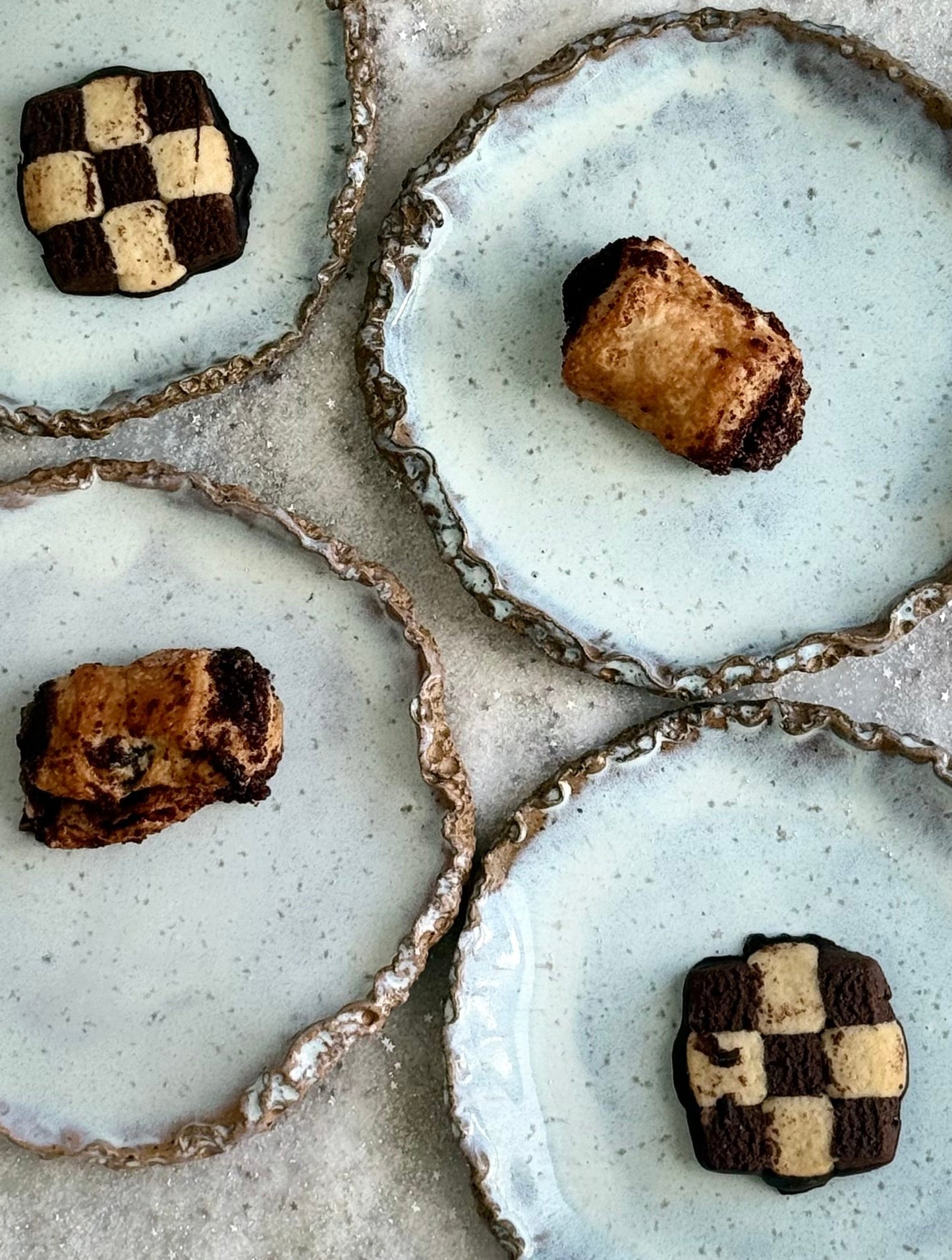 Pearl Dessert Plate — Set of 2 (Handcrafted Stoneware)