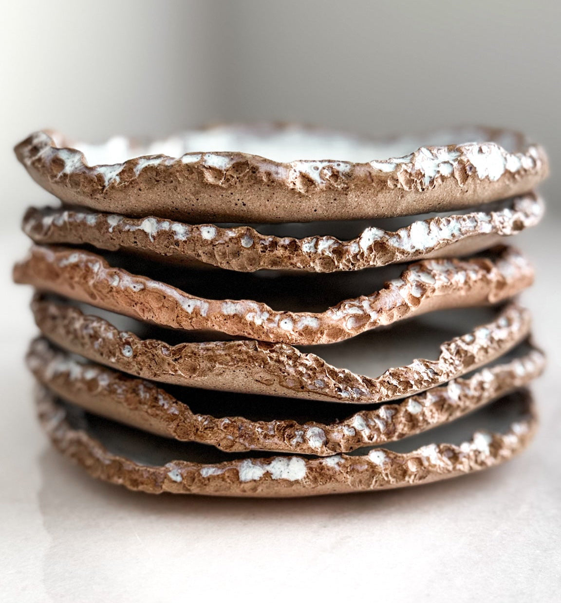 Pearl Dessert Plate — Set of 2 (Handcrafted Stoneware)