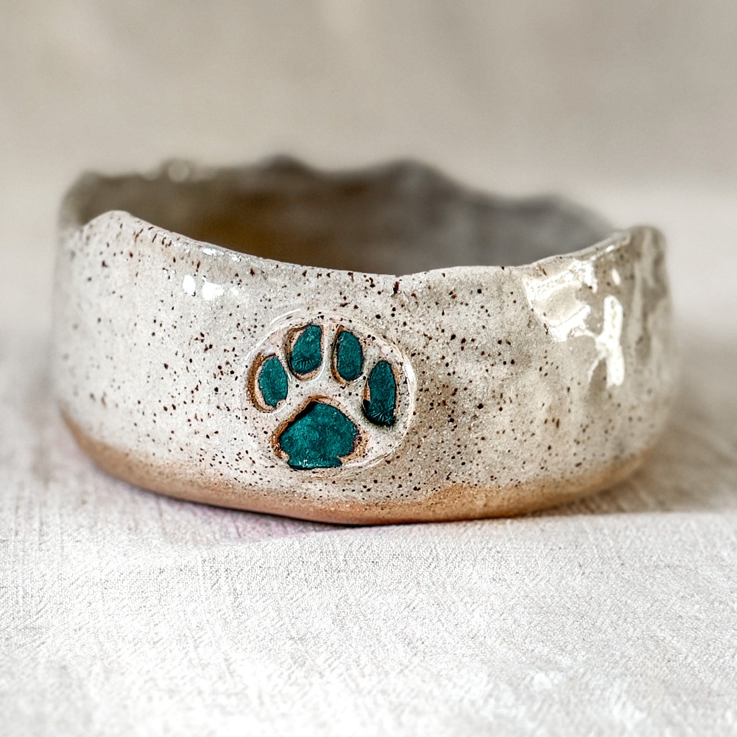 Cozy Petite Bowl- Iron Yellow on Brown Speckle